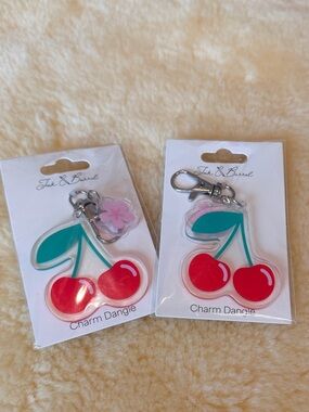 Ink & Barrel Bag Cute Cherry Charm Dangle Keychain